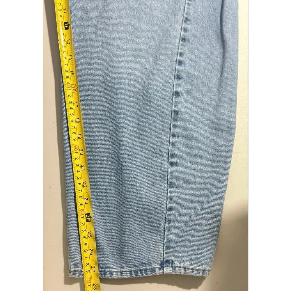 Abercrombie & Fitch Curve Love Mid Rise Barrel Jeans Blue Size 28R - Picture 12 of 12